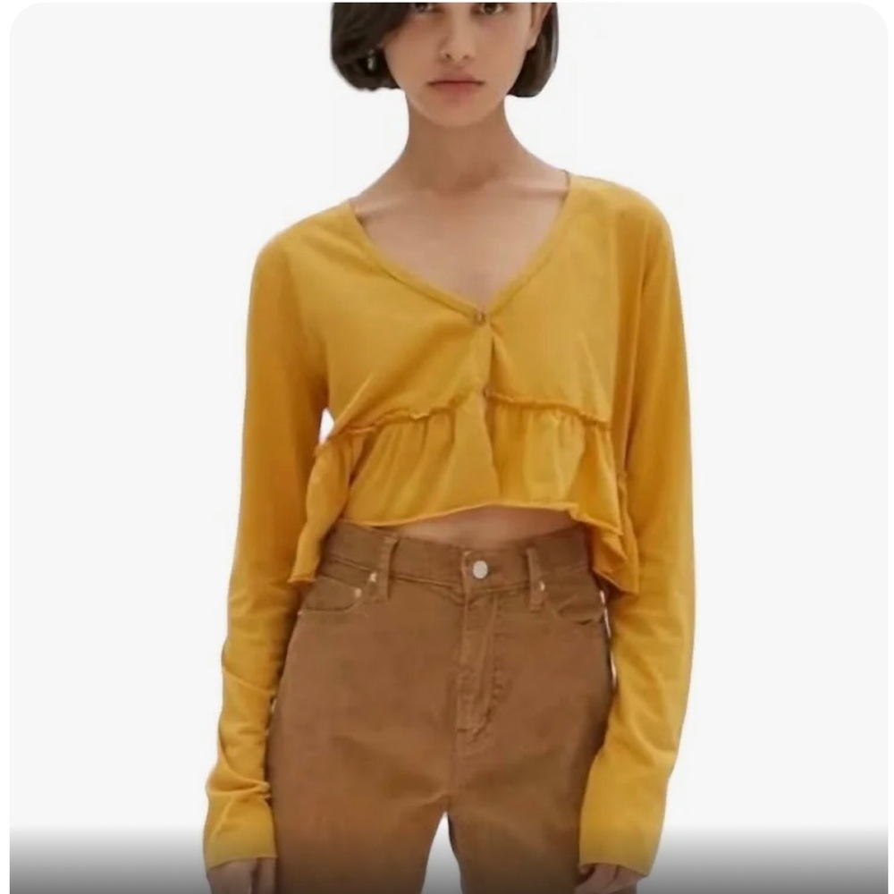 Project Social T Urban Outfitters mustard yellow top size L